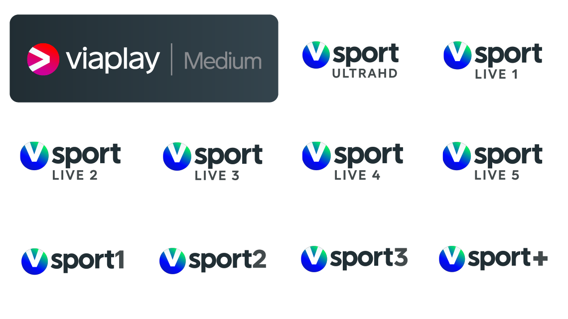 Stream sport fra Viaplay, som Formel 1, hockey og europa league, med Viaplay Medium