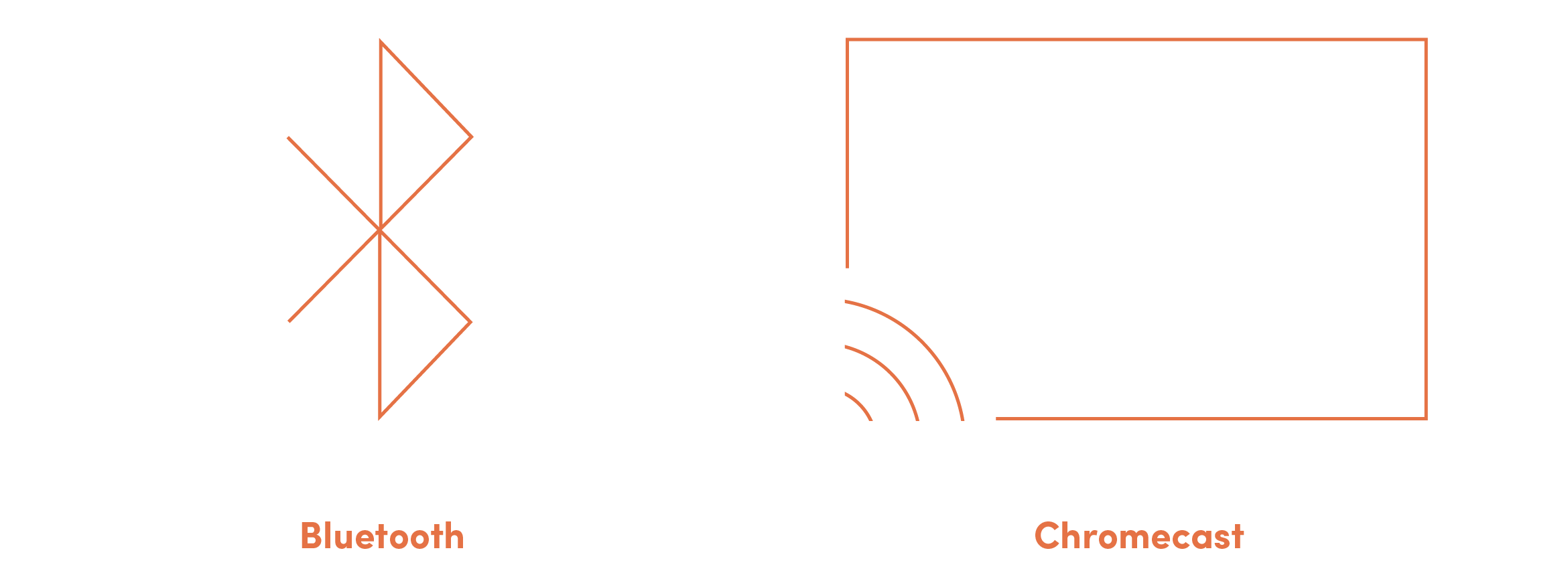 Bluetooth og Chromecast
