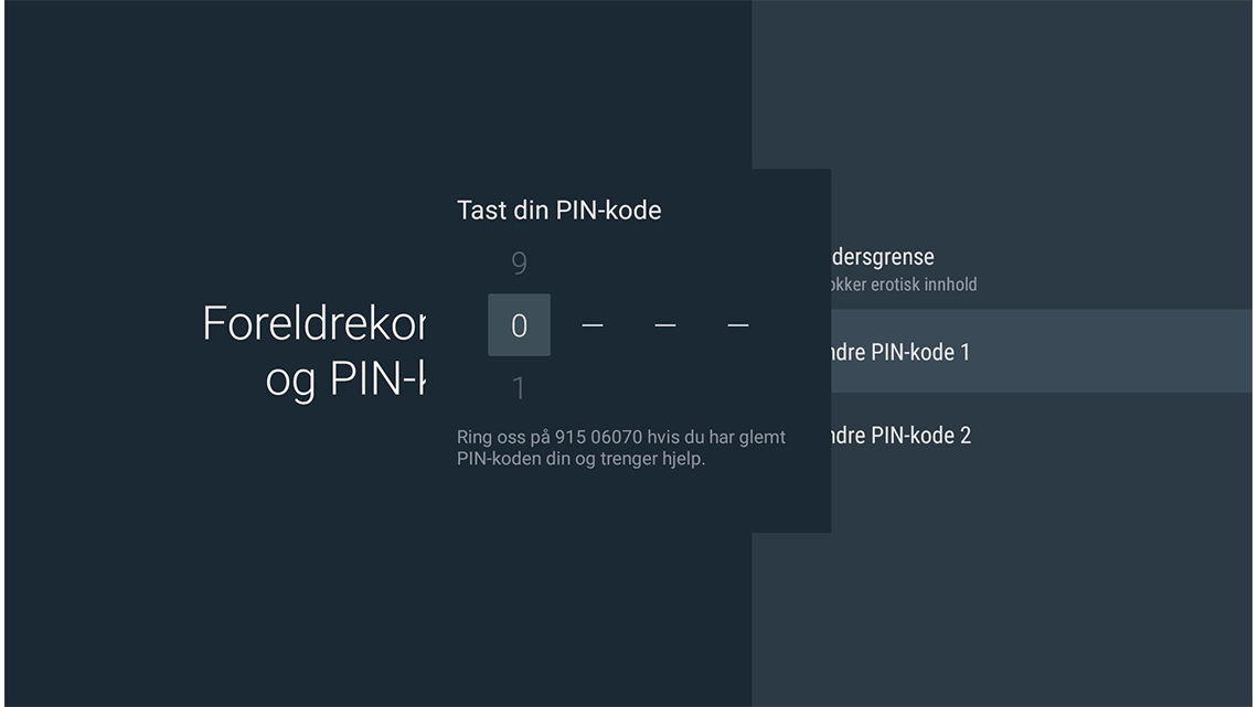 Foreldrekontroll for begrensning av tilgang til innhold for mindreårige