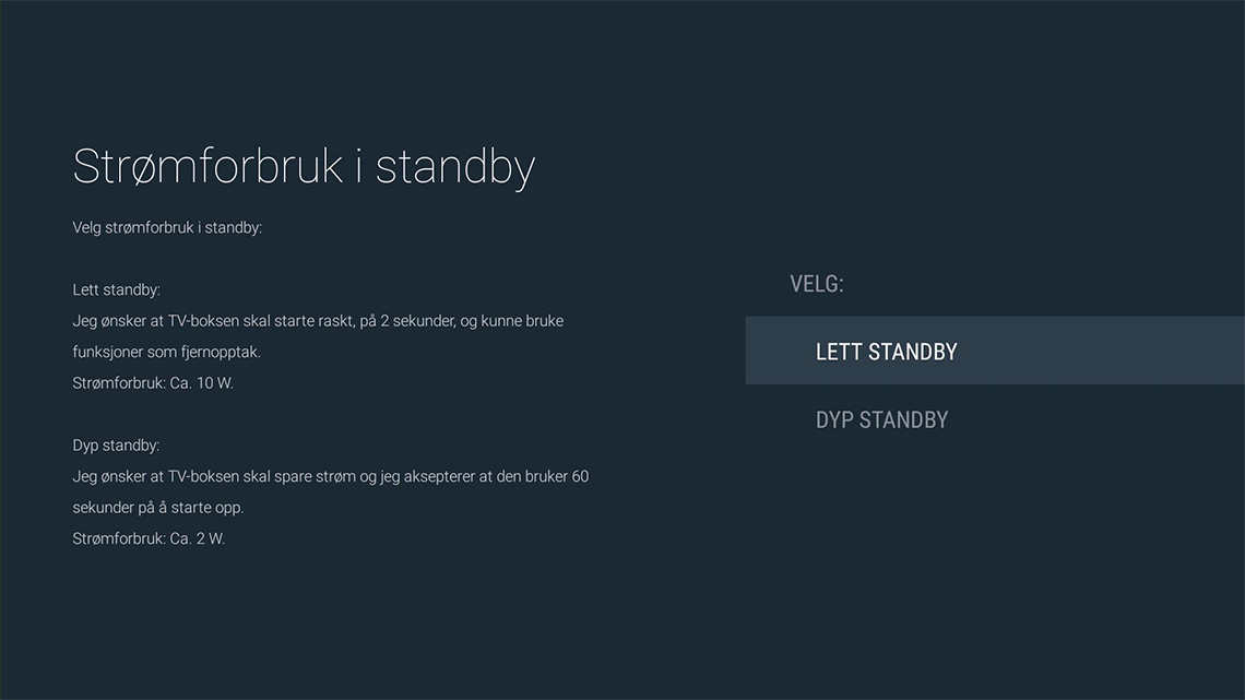 Strømforbruk i standby